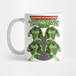 Adolescent Mutated Warrior Tortoise People - Off Brand Knock Off Parody Funny Green Comic 80's Superhero Characters Mug